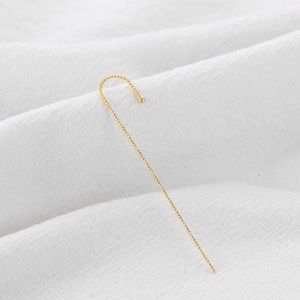Ear Needle Wrap Crawler Hook Surround Auricle Stud Copper Piercing gold earring